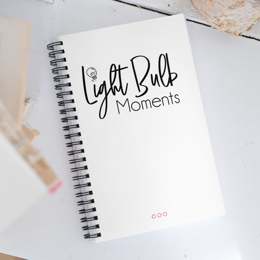Light Bulb Moments Spiral Notebook - Dotted
