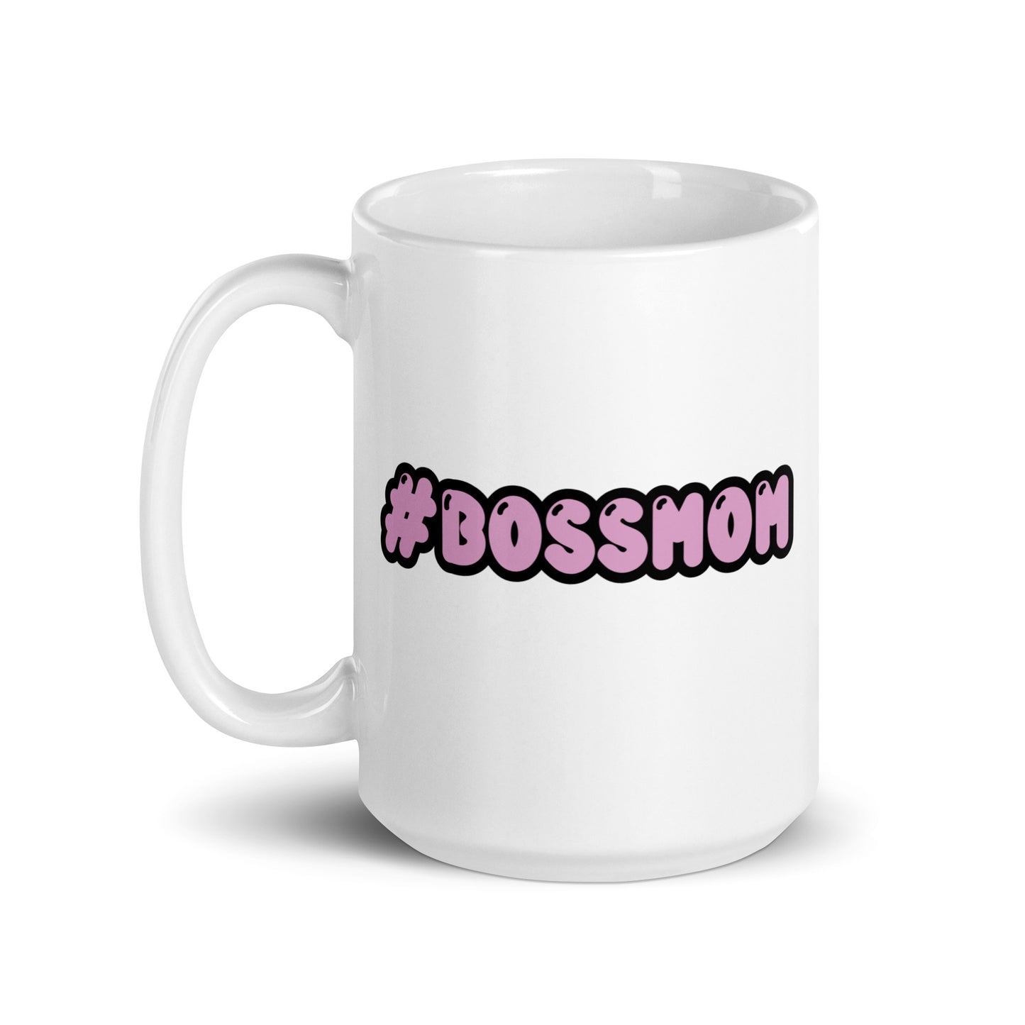 #BOSSMOM Purple - White glossy mug